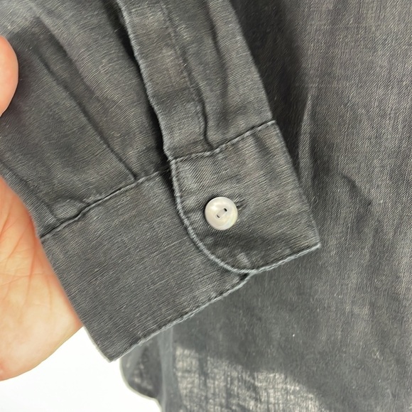 J Jill Love Linen Long Sleeve Button Front Shirt Sz S - Picture 5 of 9